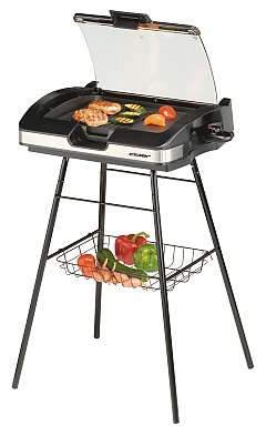 Barbecue-Standgrill 6720 / Schwarz-Silber