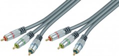 Komponentenkabel YUV, RGB, Stecker auf Stecker, 75 Ohm, 20 m