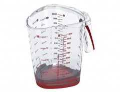 03048 Messbecher 1L ComfortLine / Transparent-Rot