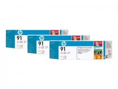 HP 91 Light Grey Ink Cart 3pk