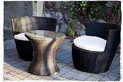 Set tavolo + 2 sedie rattan TS-RA3